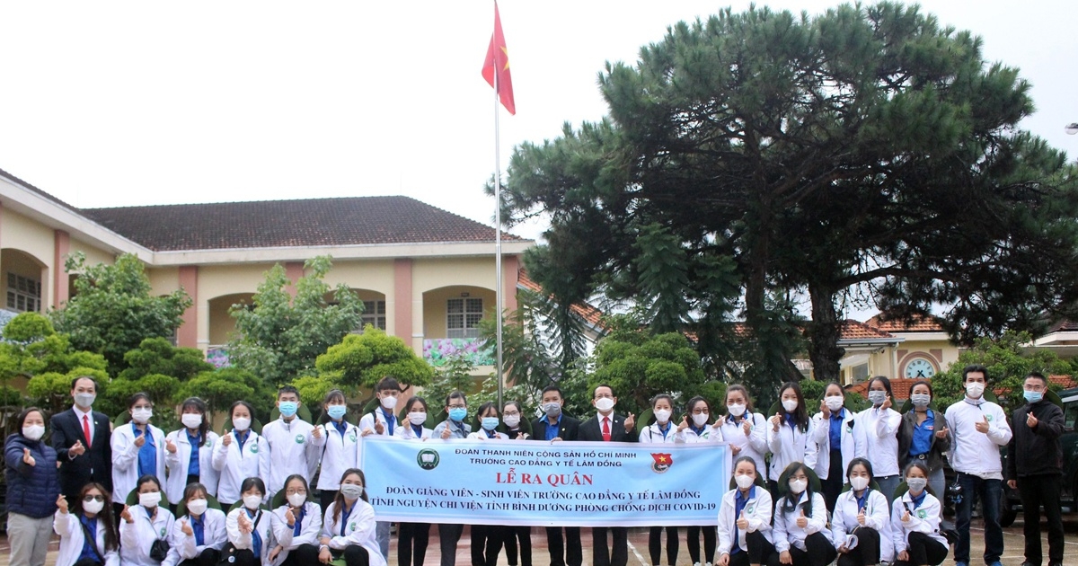 Hai đoàn tình nguyện Trường Cao đẳng Y tế Lâm Đồng đến Bình Dương phòng  chống dịch Covid-19 | Báo Gia Lai điện tử
