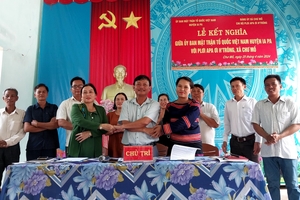 Ủy ban MTTQ Việt Nam huyện Ia Pa kết nghĩa với thôn Plơi Apa Ơi H’Trông