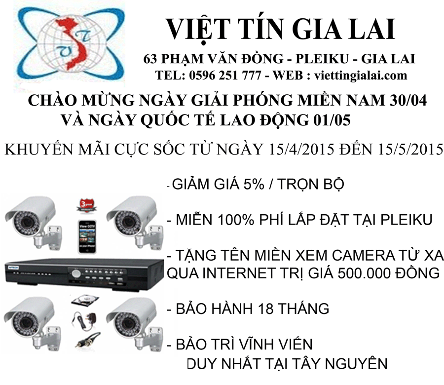 Việt Tín Gia Lai khuyến mãi