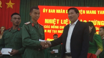 Mang Yang đón nhận 133 quân nhân hoàn thành nghĩa vụ quân sự trở về địa phương