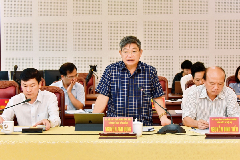 Giám đốc Sở Tài chính Nguyễn Anh Dũng phát biểu tại hội nghị. Ảnh: Đức Thụy ảnh 2