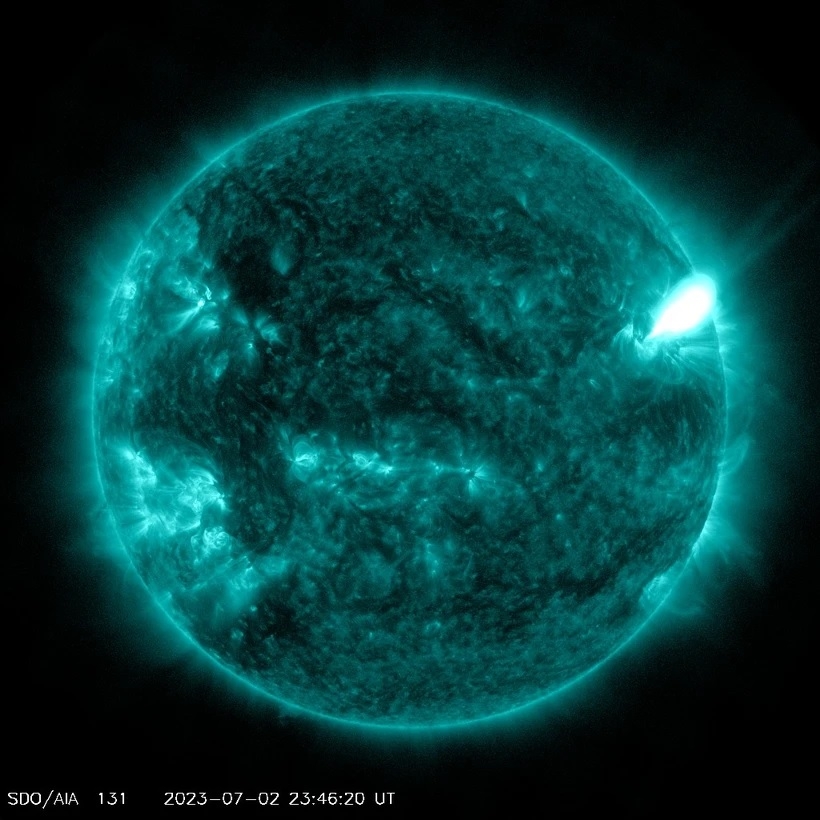 Mặt Trời đã tạo ra một luồng sáng khổng lồ vào ngày 14/12. Nguồn: NASA