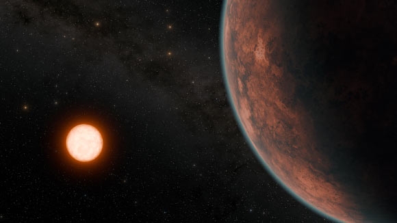 Gliese 12b và ngôi sao mẹ màu đỏ - Ảnh đồ họa: NASA