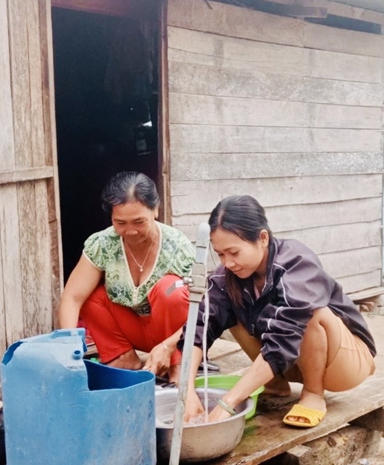 Đến nay, huyện Krông Pa đã đạt tỷ lệ 99,5% hộ dân đô thị sử dụng nước sạch. Ảnh: Nhật Hào