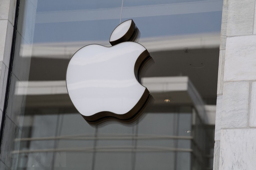Biểu tượng Apple tại một cửa hàng ở Washington, DC, Mỹ. Nguồn: AFP/TTXVN