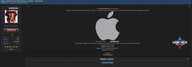 IntelBroker tuyên bố đã tấn công vào hệ thống Apple